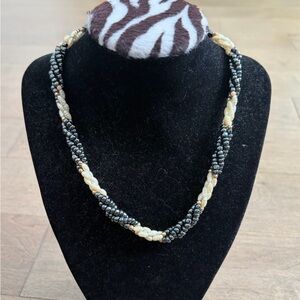 Fresh water pearl and hematite Necklace